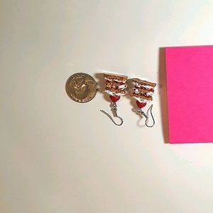 Strawberry Shortcake Cake Dangle Earrings